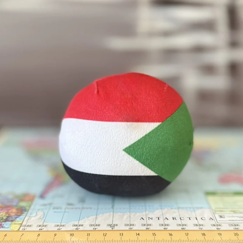Sudan Countryball plushie, back view