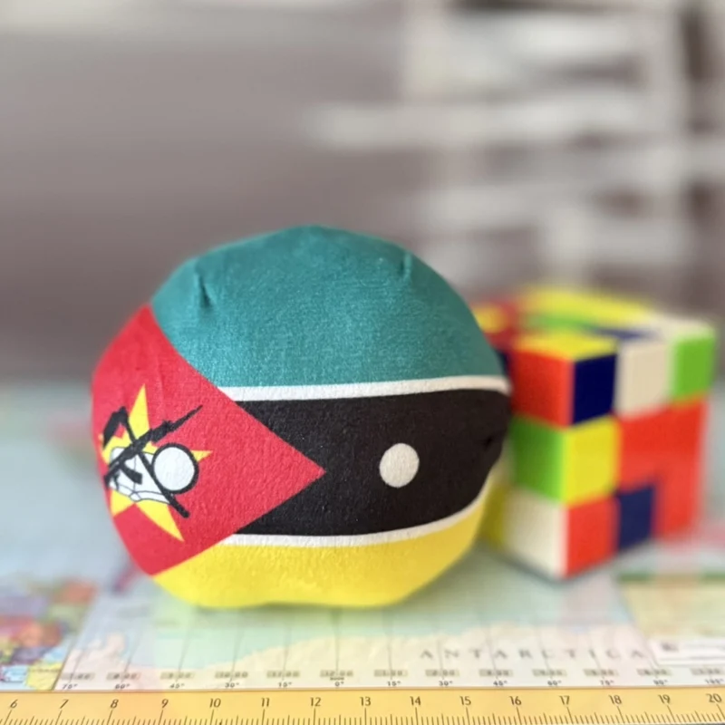 14-Mozambique-4-inch-1 V2 Mozambique Countryball plushie, front view