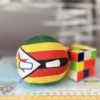 Zimbabwe Countryball plushie, front view