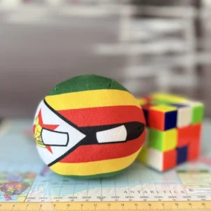 Zimbabwe Countryball plushie, front view