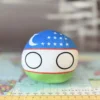 Uzbekistan Countryball plushie, side view