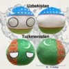 6PC: Mongolia, Belize, Uzbekistan, Turkmenistan, Kyrgyzstan, Tajikistan, additional product view