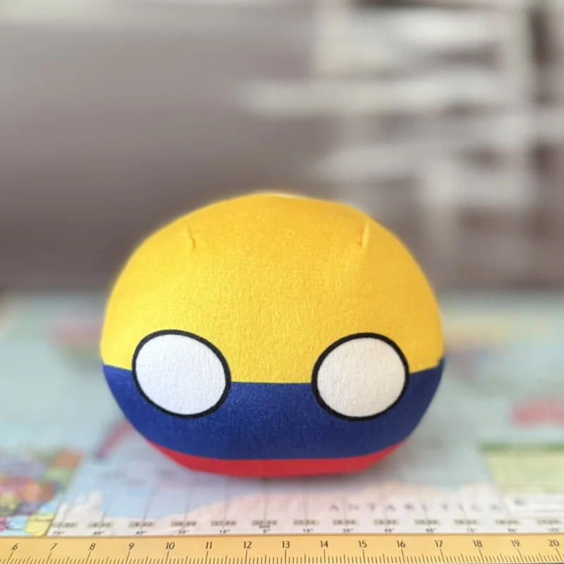 Colombia Countryball plushie, side view