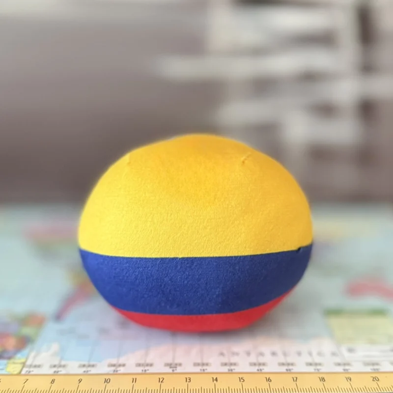 Colombia Countryball plushie, back view