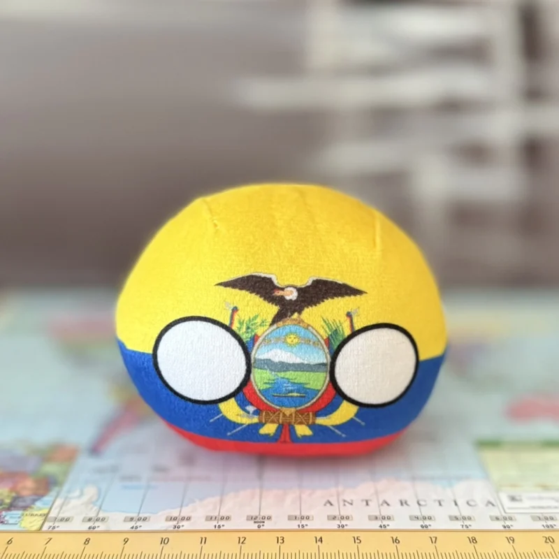Ecuador Countryball plushie, side view