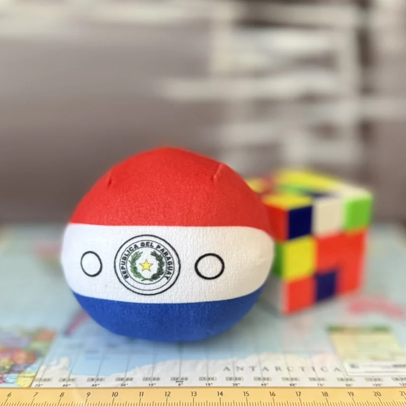 16-Paraguay-4-inch-1 V2 Paraguay Countryball plushie, front view