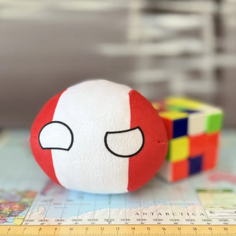 16-Peru-4-inch-1 V2 Peru Countryball plushie, front view
