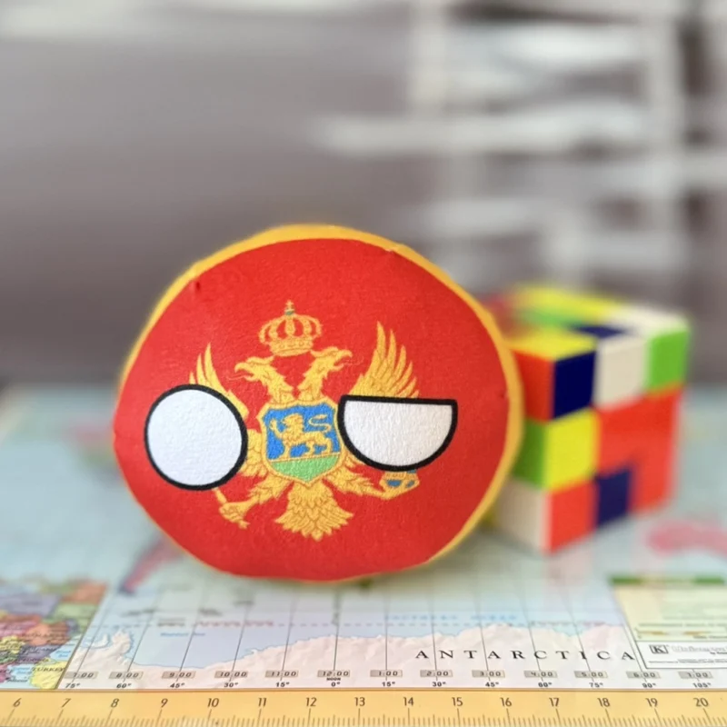 17-Montenegro-4-inch-1 V2 Montenegro Countryball plushie, front view