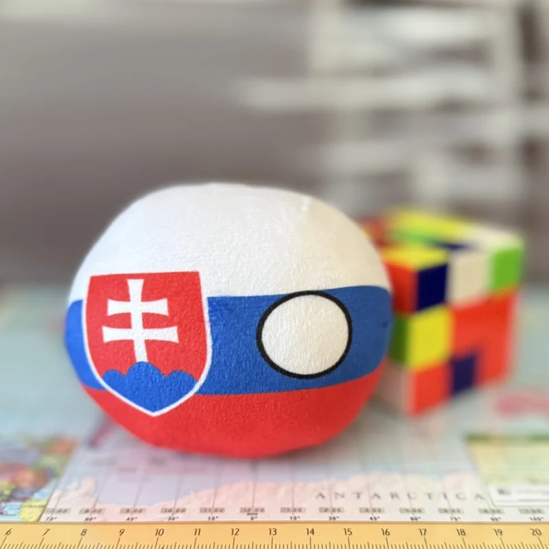 17-Slovakia-4-inch-1 V2 Slovakia Countryball plushie, front view