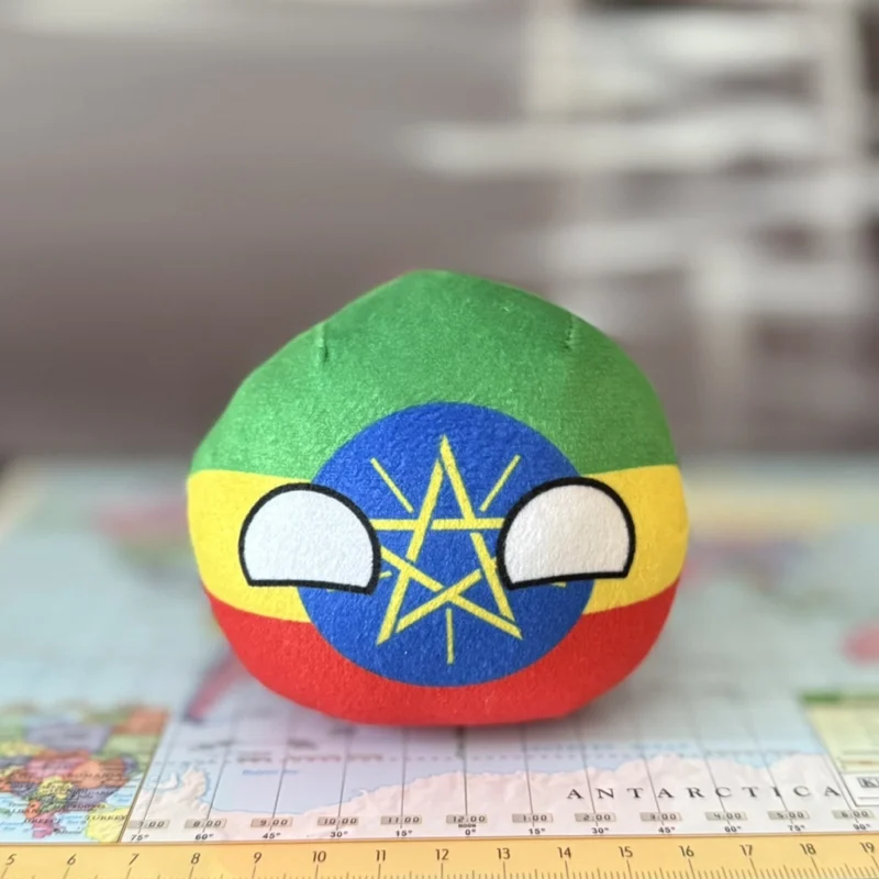 Ethiopia Countryball plushie, side view