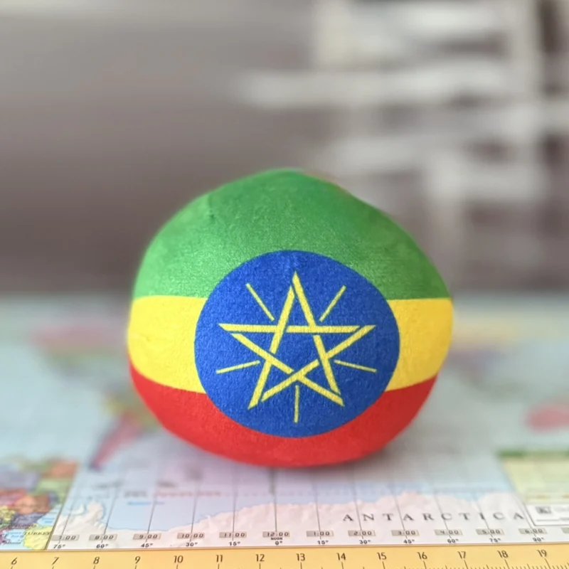 Ethiopia Countryball plushie, back view