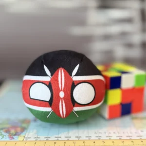 Kenya Countryball plushie, front view