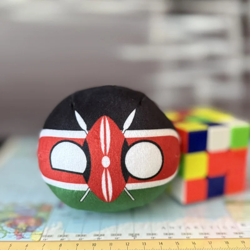 Kenya Countryball plushie, front view