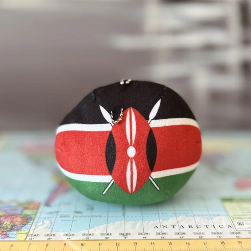 Kenya Countryball plushie, back view
