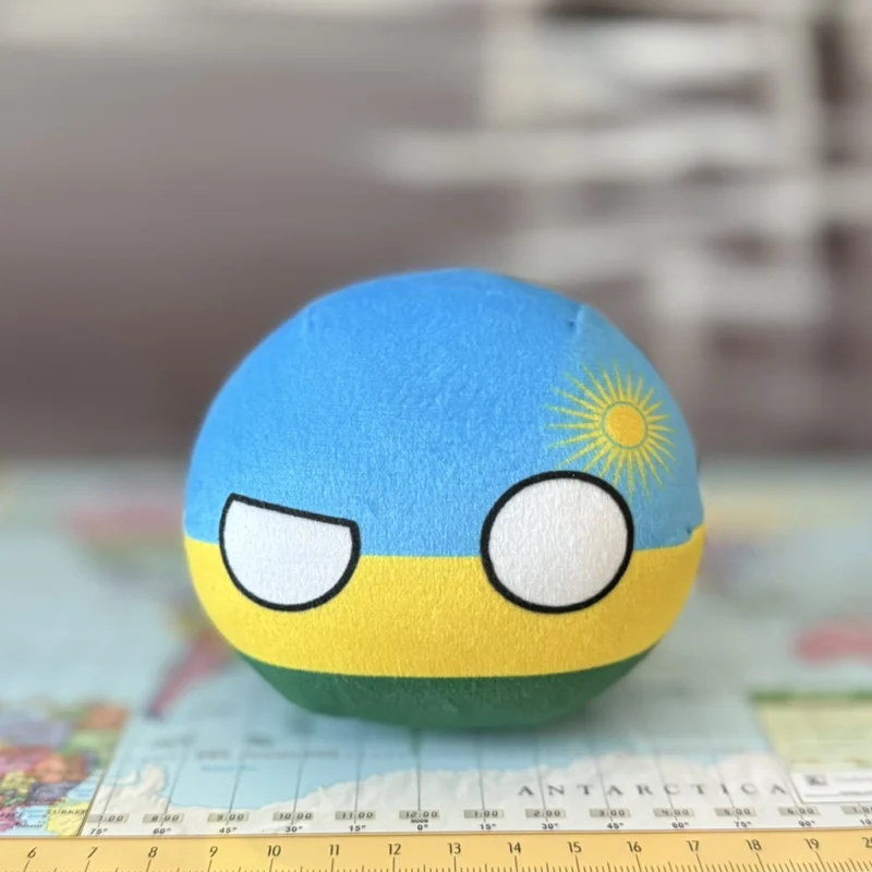 Rwanda Countryball plushie, side view