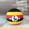 Uganda Countryball plushie, side view