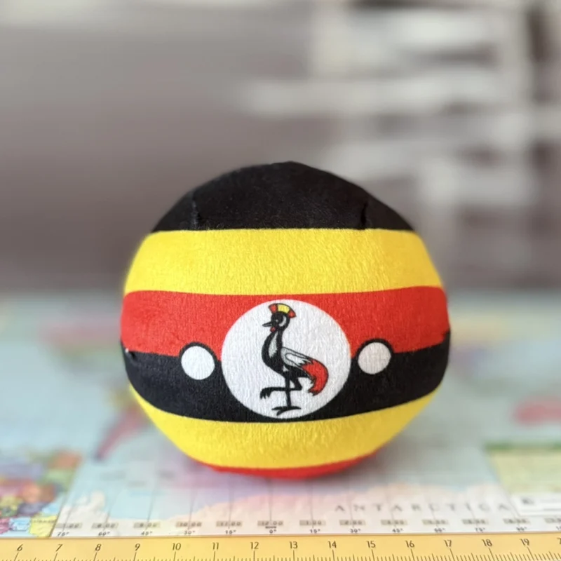 Uganda Countryball plushie, side view