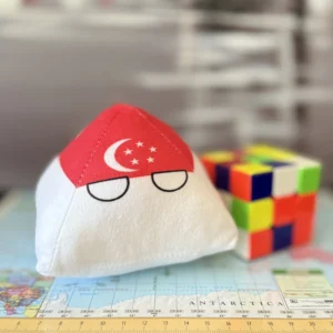 Singapore Countryball plushie, front view