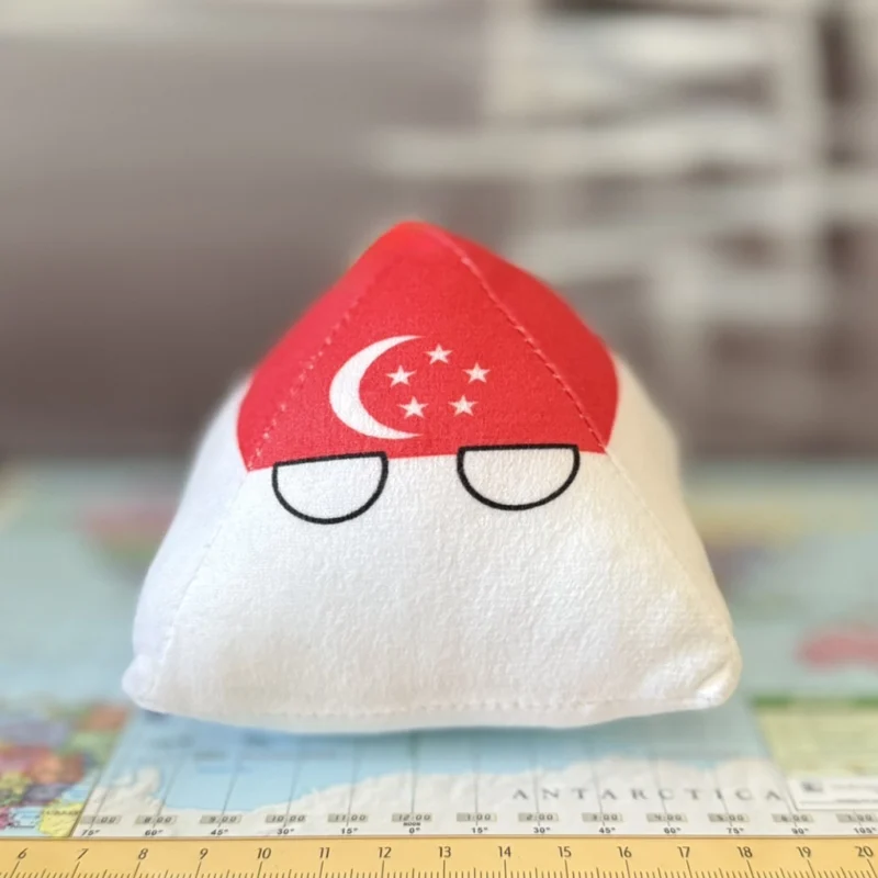 Singapore Countryball plushie, side view