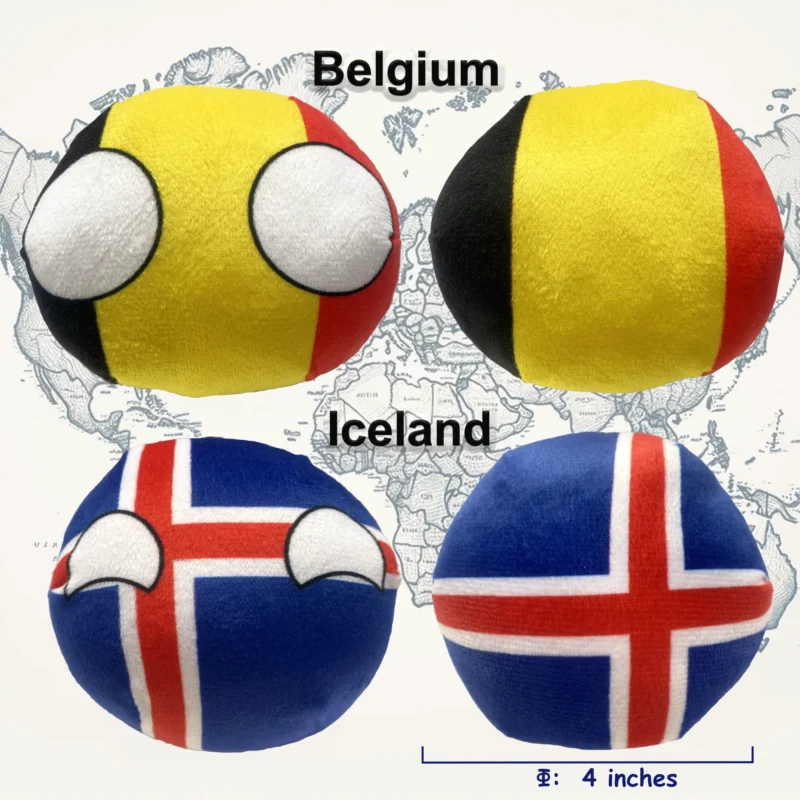 6PC: Ukraine, Egypt, Belgium, Iceland, Denmark, Finland, arranged product view
