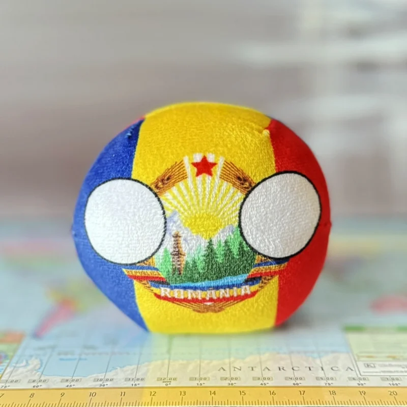 Romania old Countryball plushie, side view