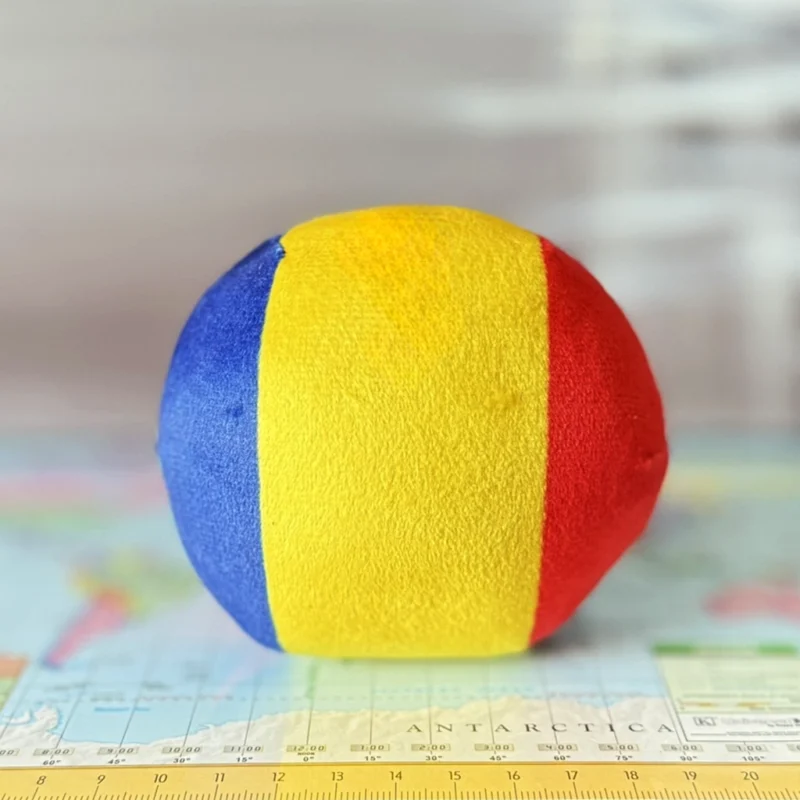 Romania old Countryball plushie, back view