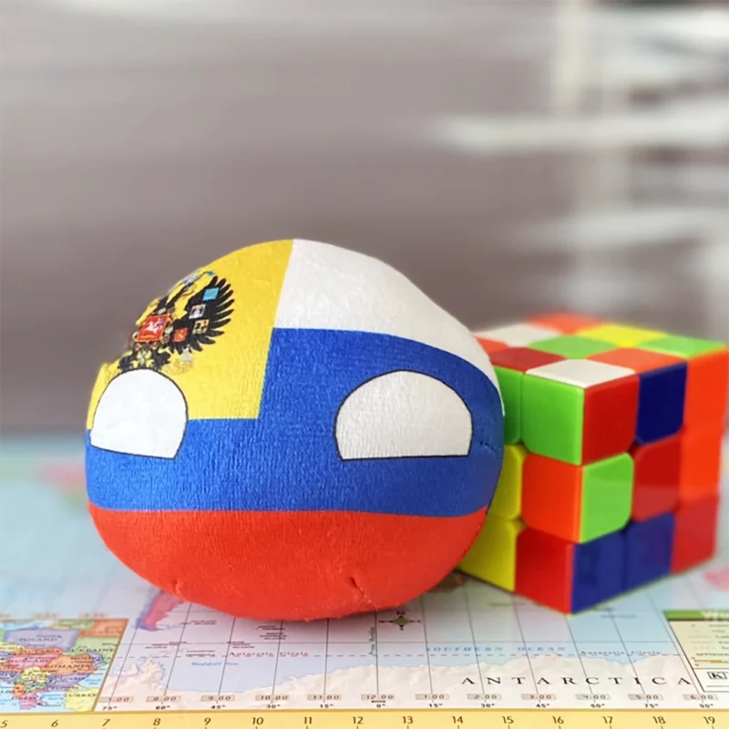 Russian Empire Countryball plushie, front view