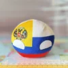 Russian Empire Countryball plushie, side view
