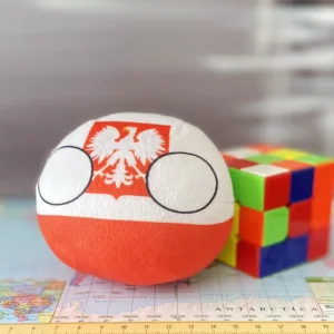 Rzeczpospolita Polska Countryball plushie, front view