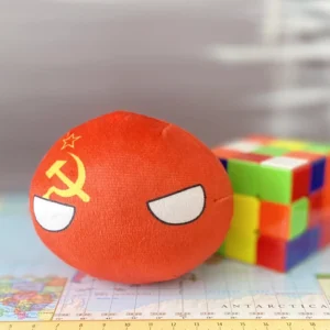 Soviet Union Countryball plushie, front view