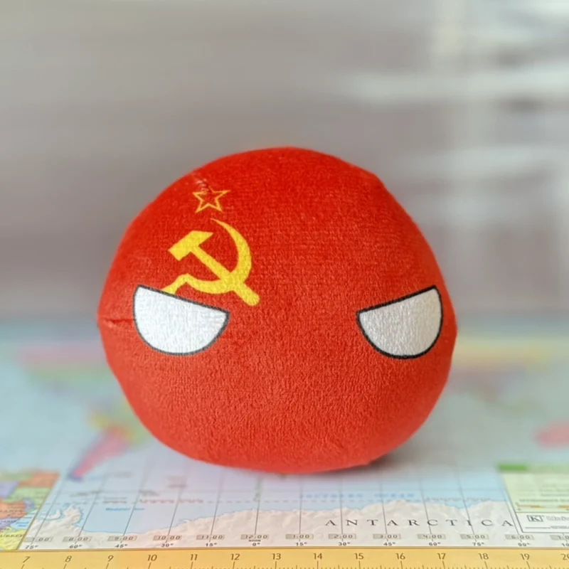 Soviet Union Countryball plushie, side view