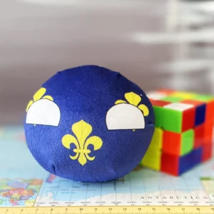 42-Kingdom_of_France-4-inch-1 V2 Kingdom of France Countryball plushie, front view