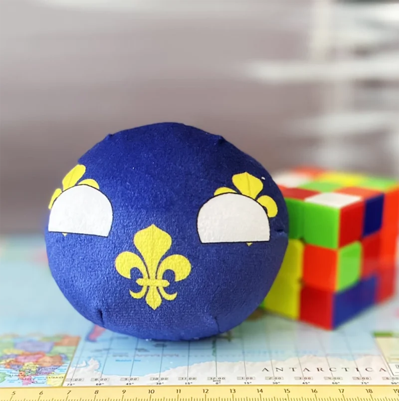 Kingdom of France Countryball plushie, front view