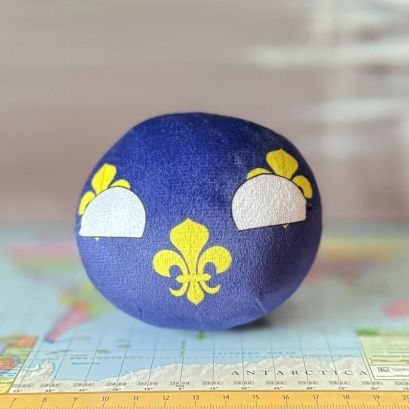 Kingdom of France Countryball plushie, side view