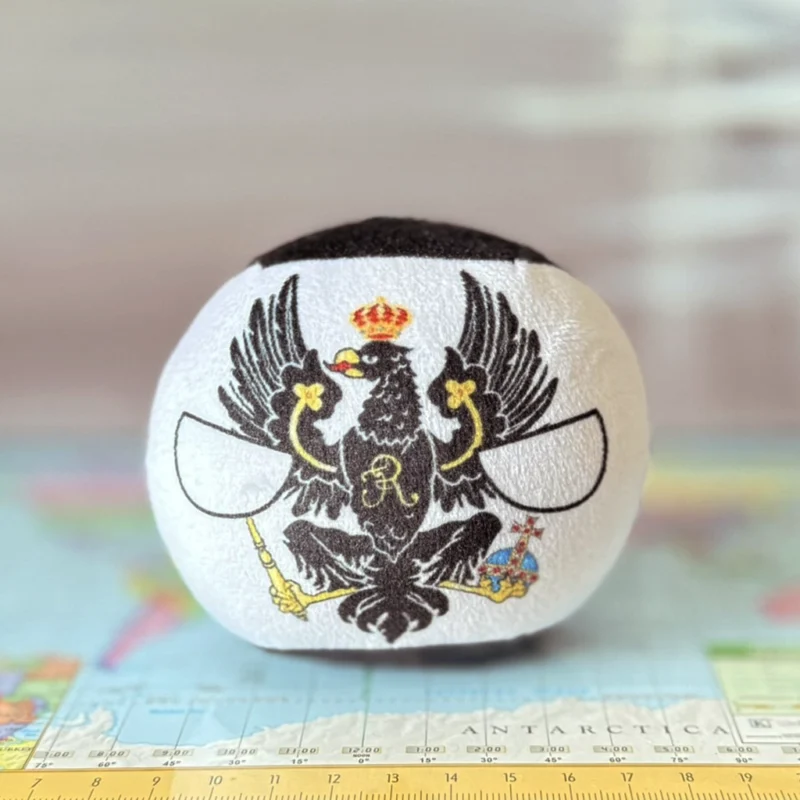 Prussia Countryball plushie, side view