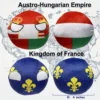 6PC: Prussia, Austro Hungarian Empire, Qing, Kingdom of France, Holy Roman Empire, Rome, arranged product view