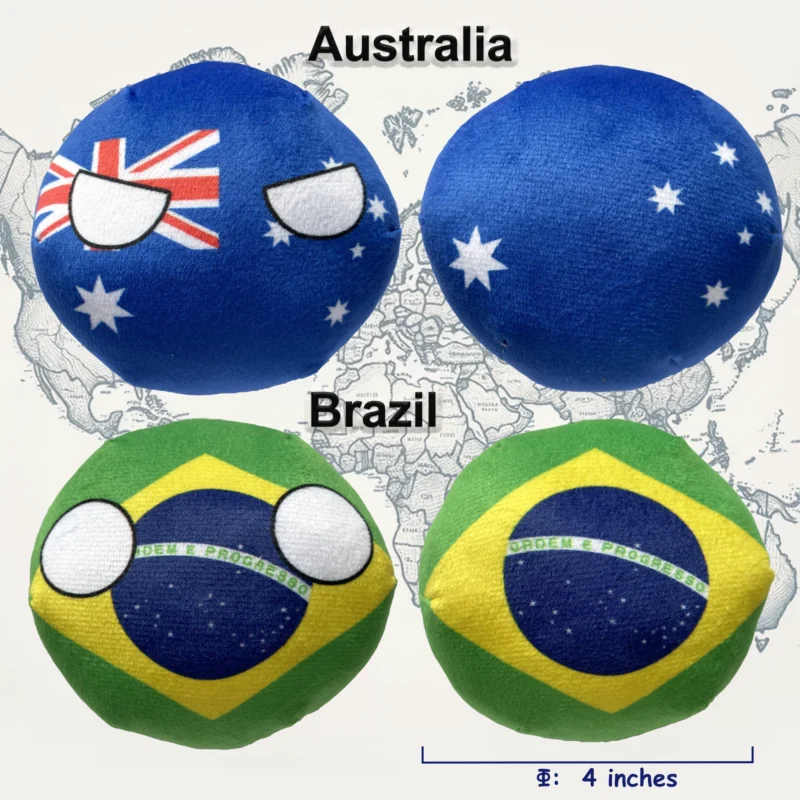 6PC: Australia, Brazil, Norway, Sweden, Switzerland, Dubai, arranged product view