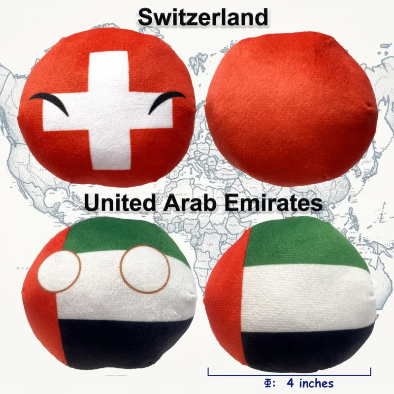 6PC: Australia, Brazil, Norway, Sweden, Switzerland, Dubai, additional product view