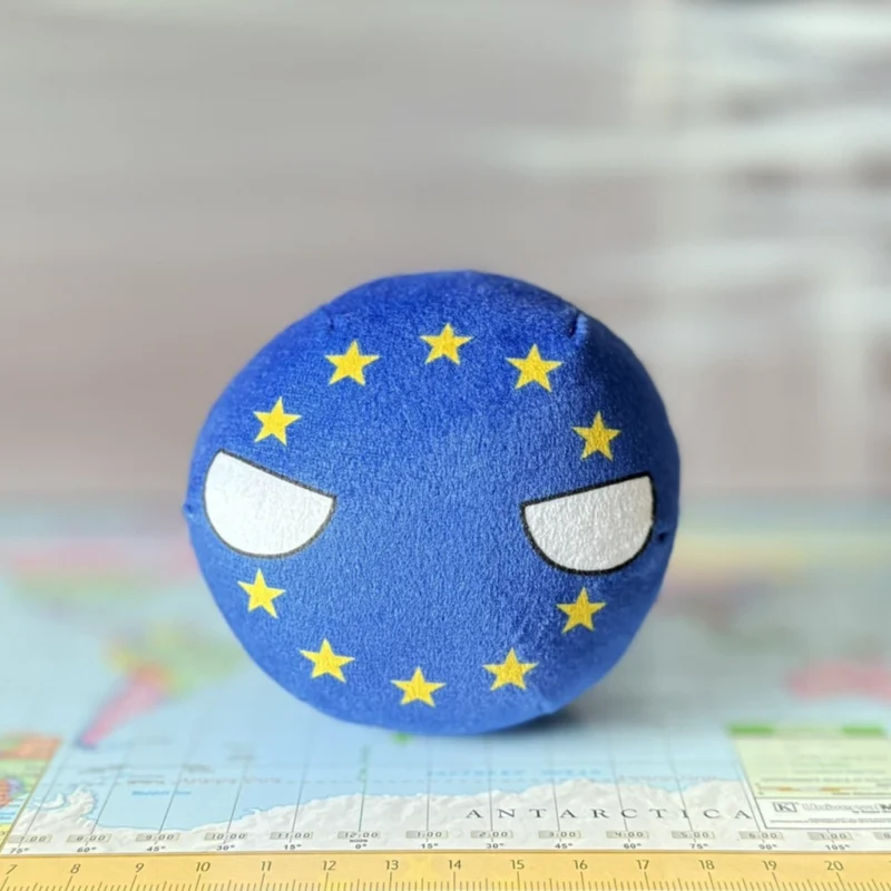 European Union Countryball plushie, side view