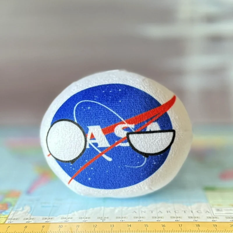 NASA Countryball plushie, side view