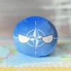 NATO Countryball plushie, side view