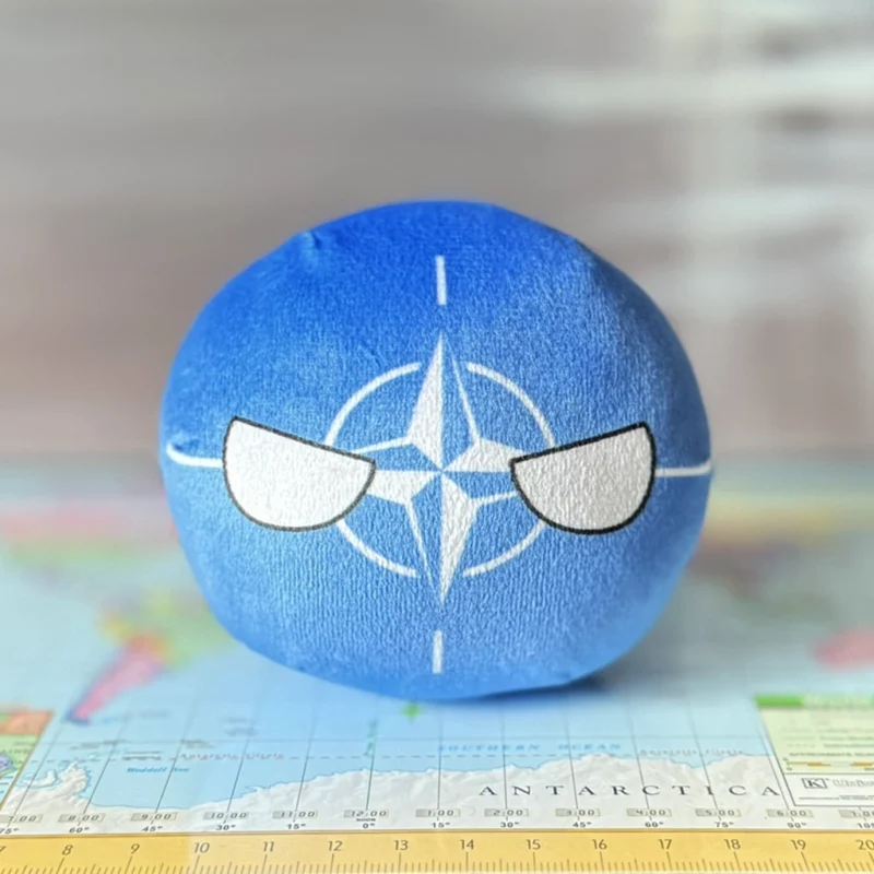 NATO Countryball plushie, side view