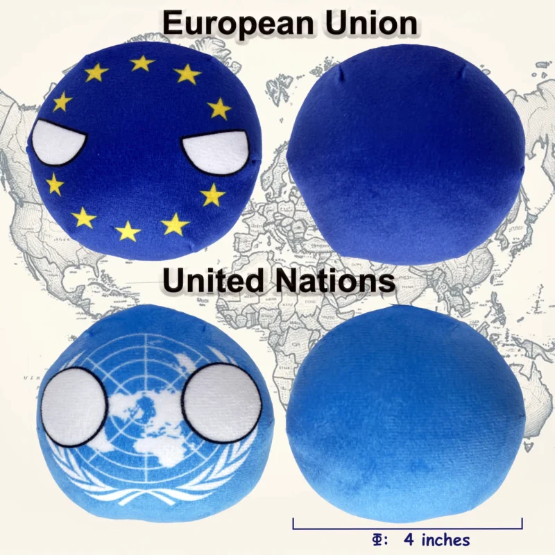 81NO-LN-EU-UN-WH-NA 2 6PC: NATO, League of Nations, European Union, United Nations, WHO, NASA, arranged product view
