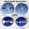 81NO-LN-EU-UN-WH-NA 4 6PC: NATO, League of Nations, European Union, United Nations, WHO, NASA, additional product view